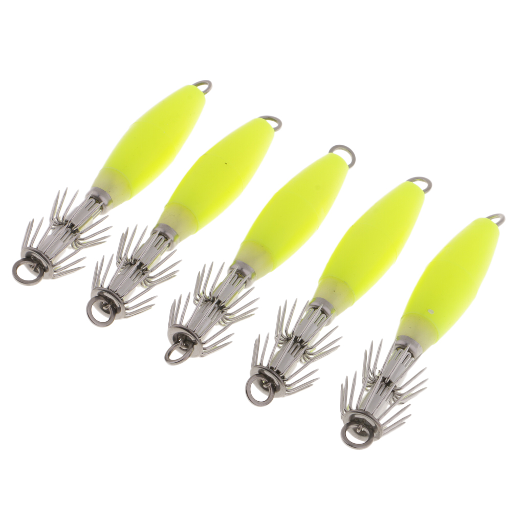 5pcs Sea Fishing Squid Hooks Octopus Hook Saltwater Fishing Lure Hard Bait Gancho de calamar le calmar crochet
