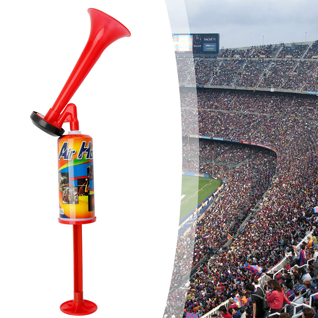 Hand Held Air Horn Safety Loud Sports Boating Warning Push Up Pump Airhorn
