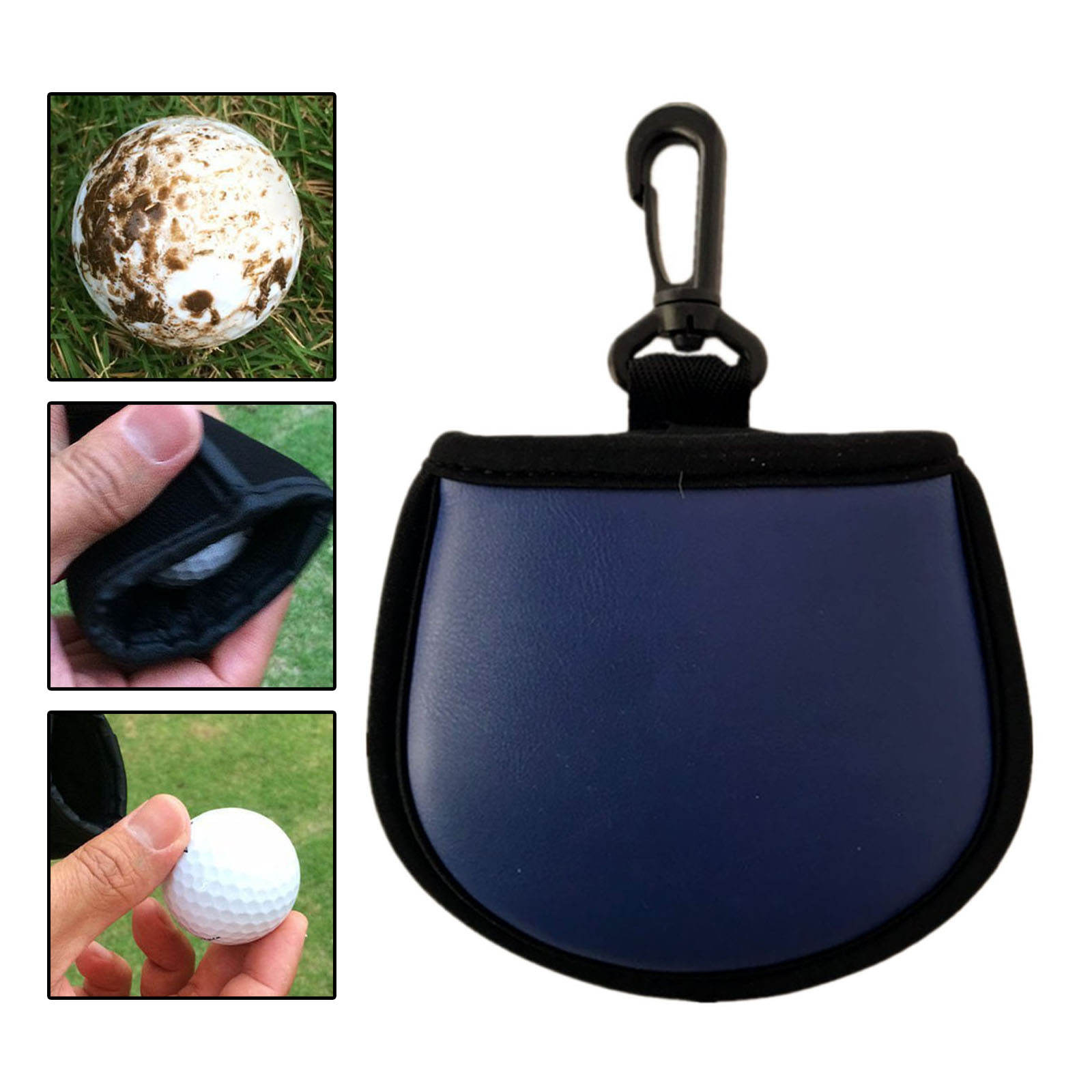 Portable Pocket Golf Ball Washer Pouch Golf Ball Cleaner Towel Pocket