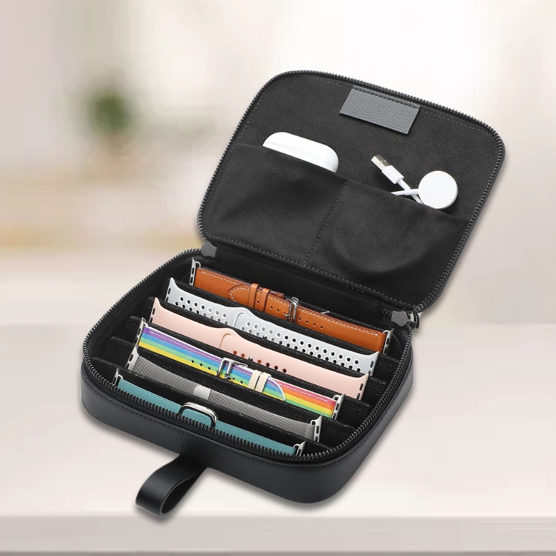 Pulseira de relógio organizador caso bolsa portátil