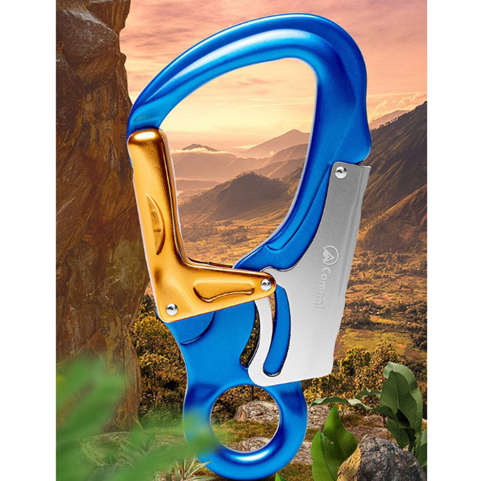 35KN Aluminum Auto Locking Carabiner D-Ring Hook Self Lock for Climbing Caving Rappelling Carabiners Hammock Dog Leash Ring