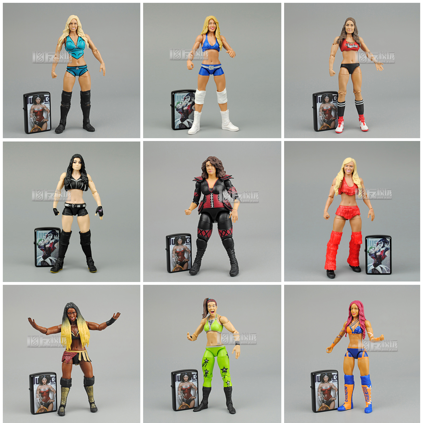 Figura de Ação Recipiente para Meninas Modelo de Figura de Ação de Luta Arena de Boxe Polegadas Adolescentes Modelo de Luta Livre Combate 12pçs 6 1 Brinquedos e hobbies