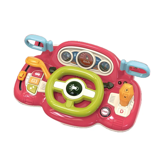 Simulation Conduite Voiture Jouet Volant Enfants Bébé Jouets Interactifs  Rose Bleu