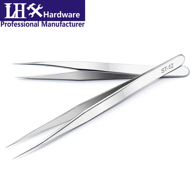 150mm Sewing tweezers High Quality Stainless Steel Tweezers Straight  head/Elbow Tweezers Watchmaker Repair Tools - AliExpress