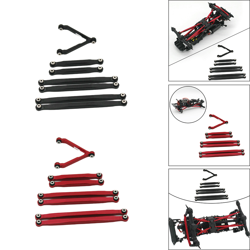 7x RC Aluminum Link Set for Axial SCX24 AXI90081 Model Crawler Buggy Car Upgrade Parts