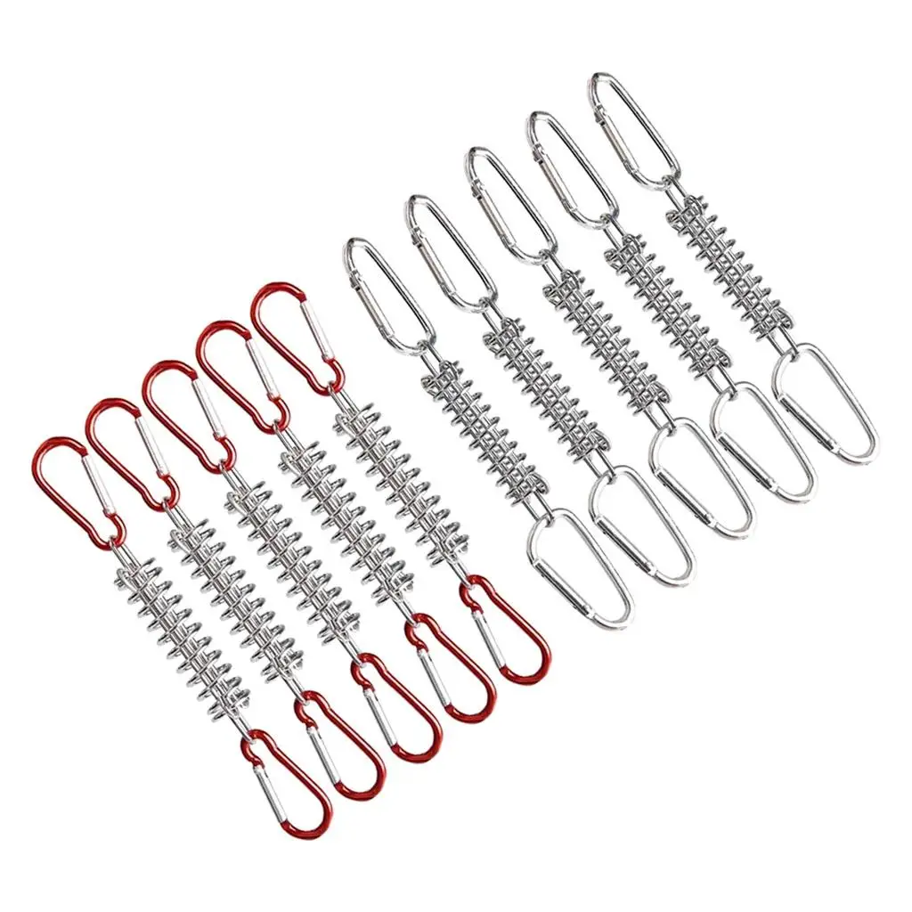5Pcs Tent Spring Buckle High Strength Aluminum Alloy Portable Rope Tensioner for Awning Outdoor Tarps Sunshade Sail Fixing Tools