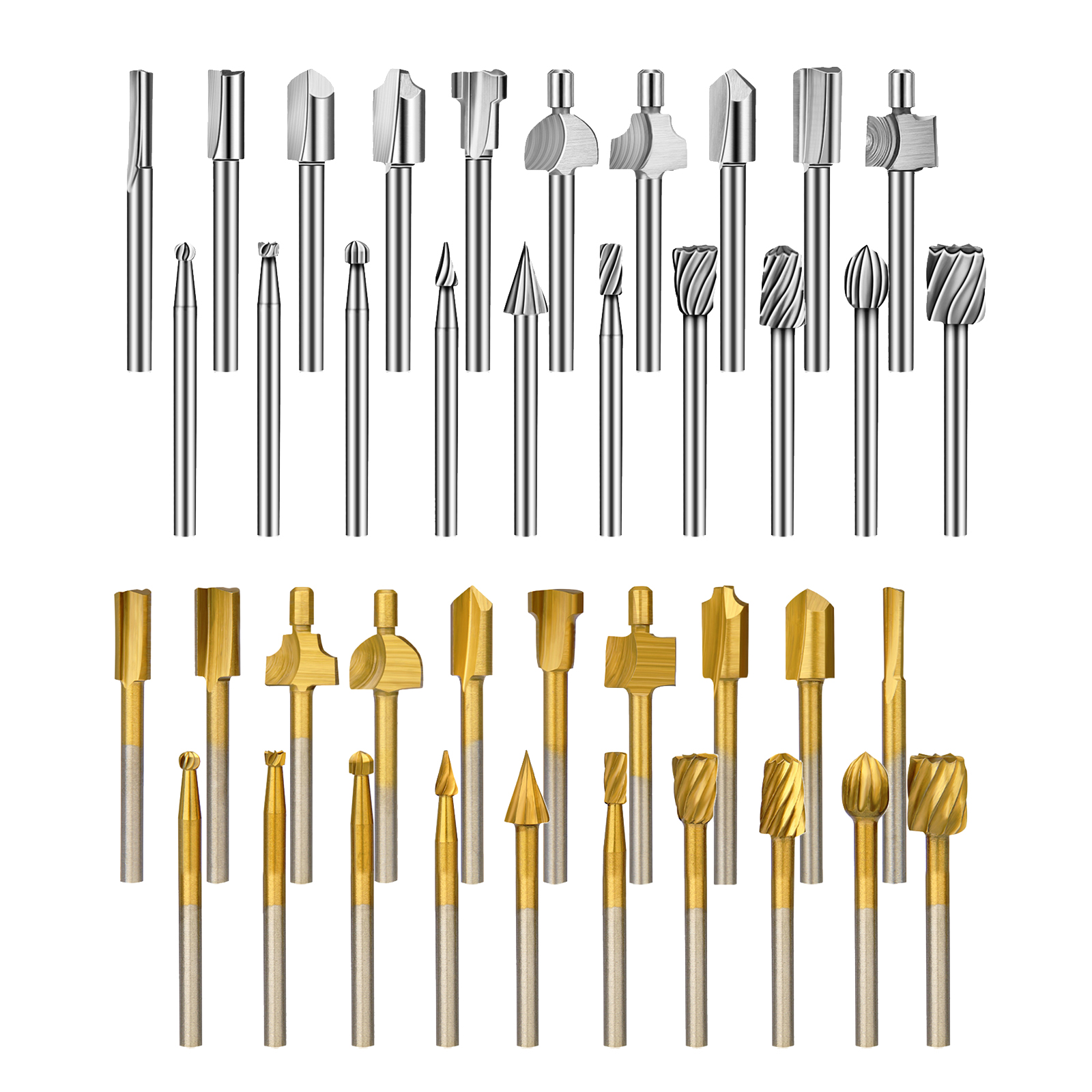 20x HSS Router Drilling Engraving Bits Grinding for Woodworking Carving