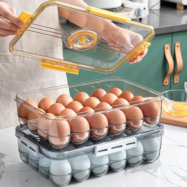 4pcs 12 Grids Egg Holder Trays Creative Plastic Egg Shelf Case Organizer  Refrigerator Egg Racks Container Random Color - AliExpress