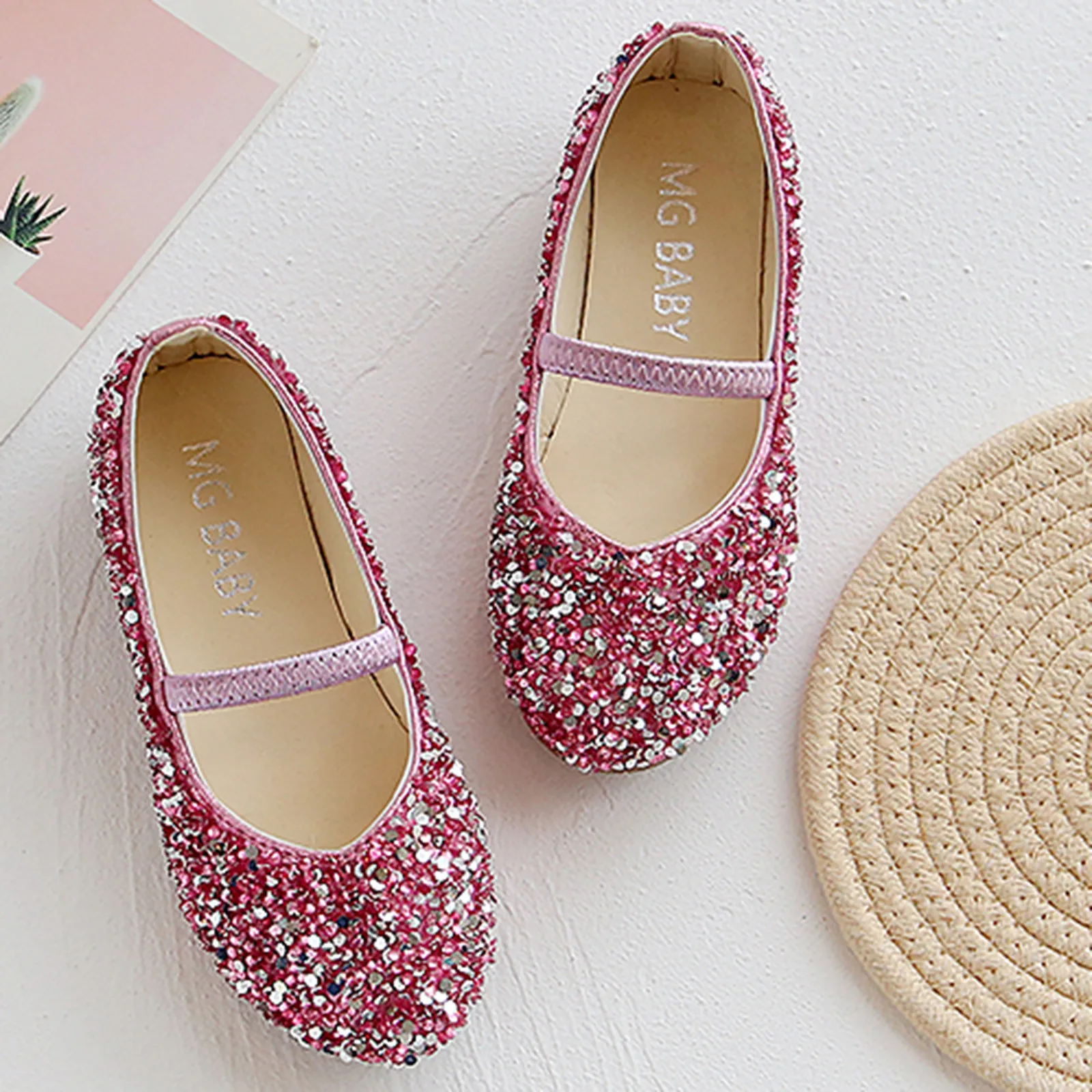 1-11 Years Girls Dance Leather Princess Shoes Sequined Soft Bottom Baby Single Shoes Kids Girl Party Sparkly Shoes Teen Children child shoes girl