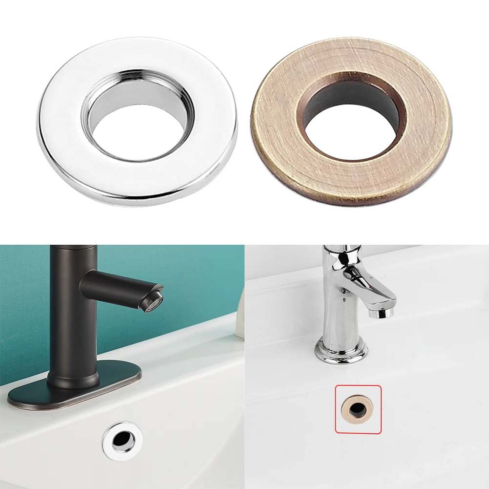Practical Sink Brass Bathroom Ring Cover Basin Overflow Cover 