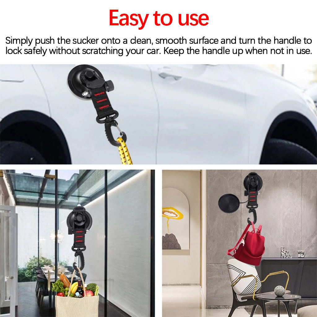 Max 10 kg Car Boat Camping Vacuum Suction Cup Anchor with Hook for Restroom Home