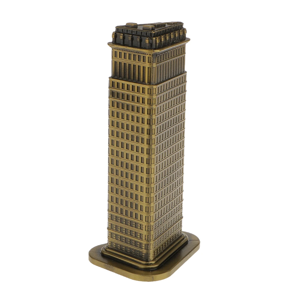18cm Bronze Flatiron Building Model Building Model 3D Model Kit Christmas Gifts