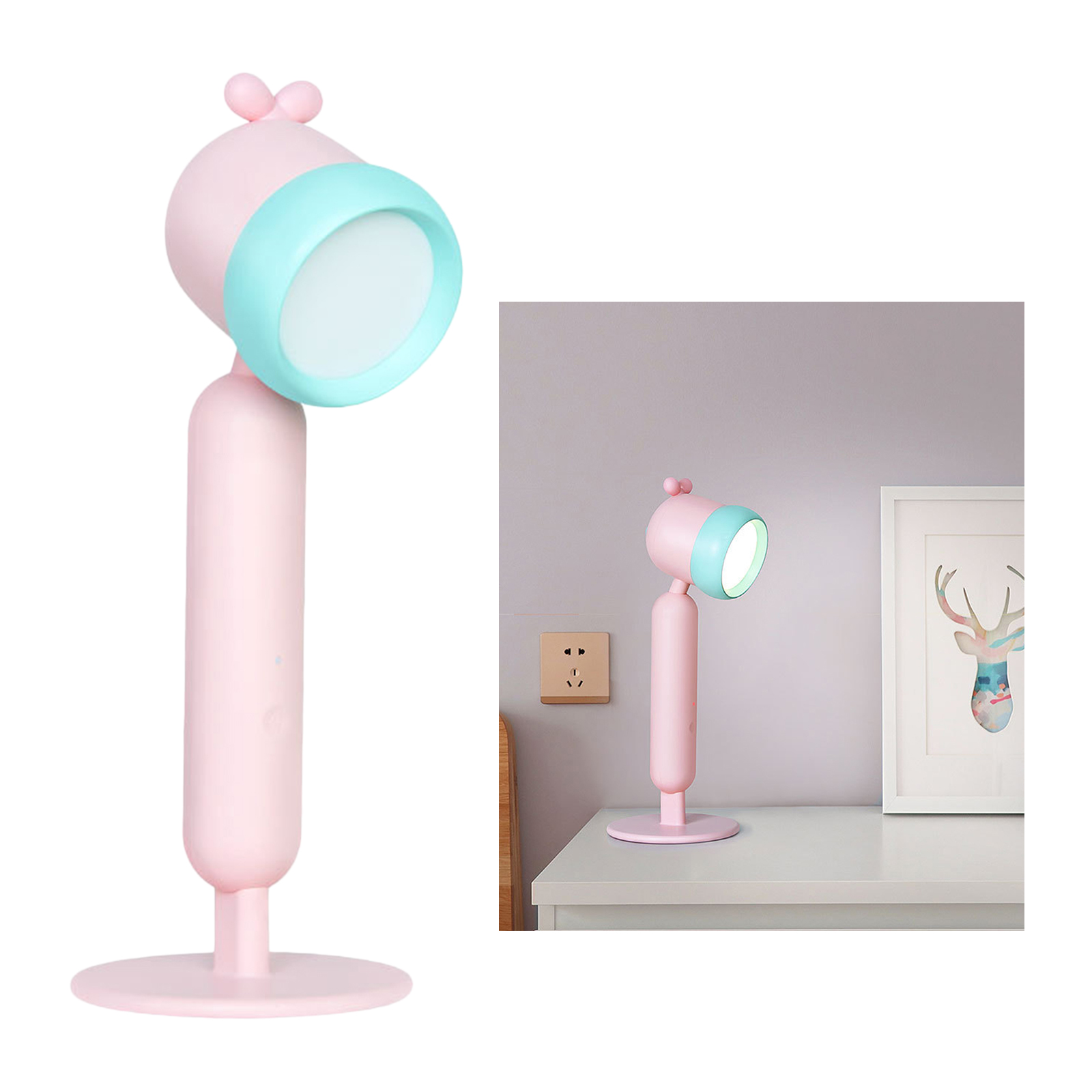 Lâmpada de Mesa Luz da Noite Criativo Portátil Leitura Interior Iluminação Cabeceira 4 Criativo lâmpada de mesa portátil leitura luz