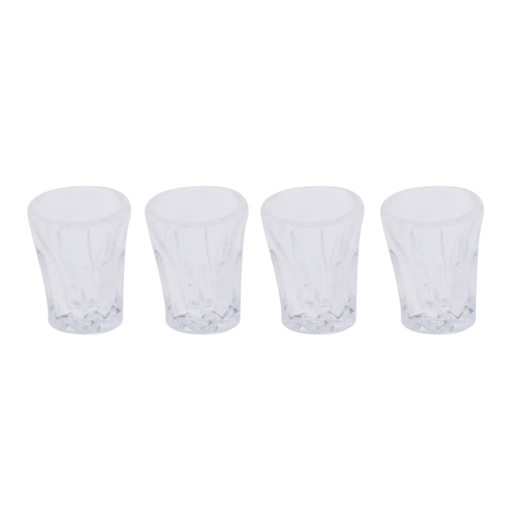 4pieces  1/12 Dolls House Miniature Kitchen Tableware Water Glasses Accessories