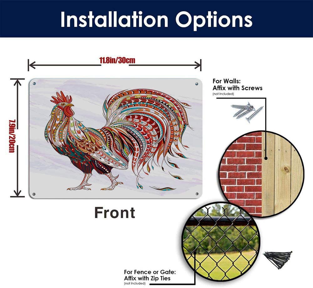 Петух, металлический жестяной знак, животное, курица, новогоднее настенное  украшение для дома, кухни, загородного дома, фермерского двора, внутреннего  и наружного помещения | AliExpress