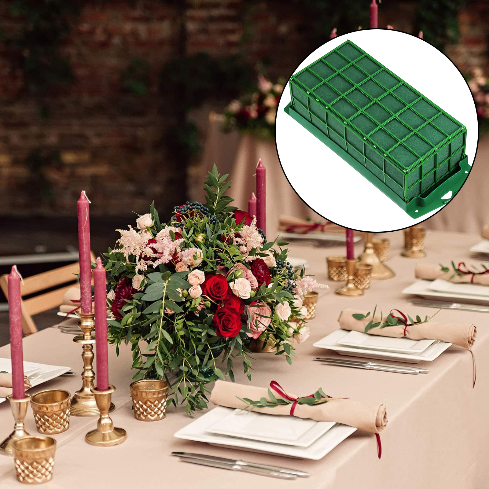 Green Floral Foam Brick 23x11x8cm Foams Base Party Flower Arranging Crafting