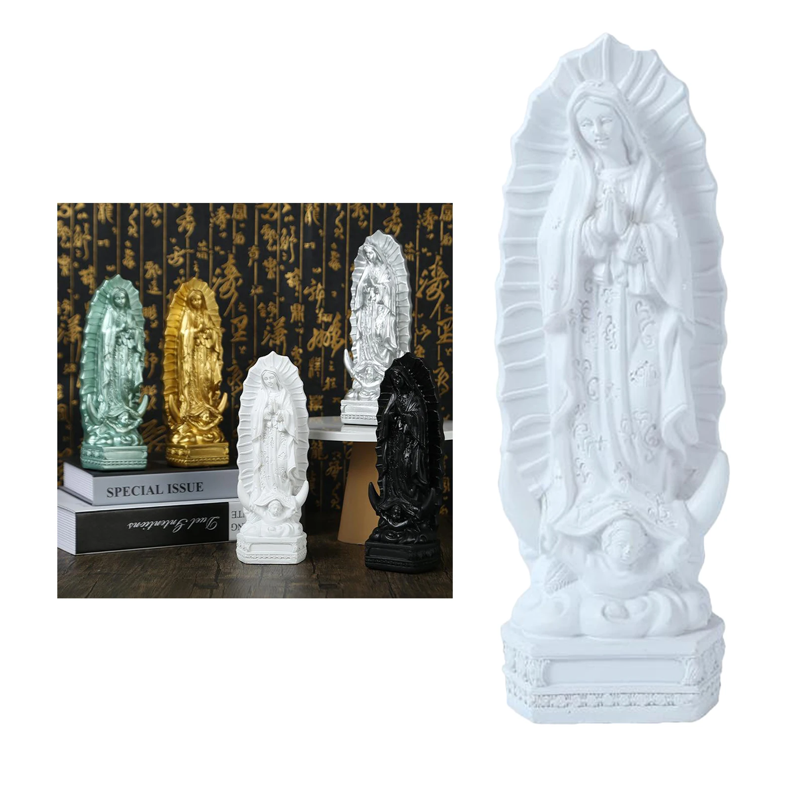 Virgin Mary Figurines Our Lady of Lourdes Christian Figurine Sculpture