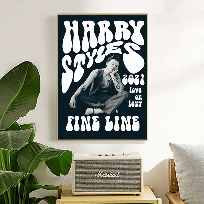 Harry Styles Vintage Fine Line Love On Tour Poster Print Pretty Poster Best  Gift Shower Curtain by Rhonda Pawlowski - Pixels