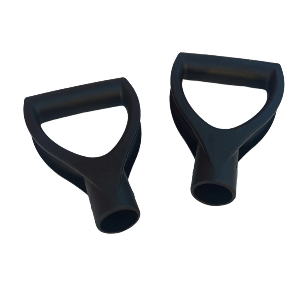 2pcs Useful Black Plastic D-Grip Handle Shovel Handle Replacement Parts