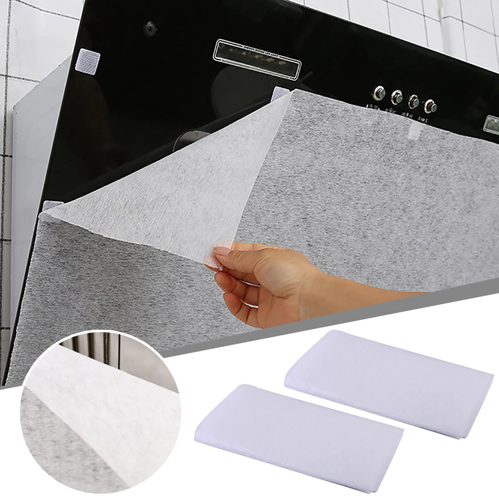 Kamonda Kitchen Ventilator Oil Filter Paper Grease Filters Paper Cooker Hood Filter Absorbing Paper White 