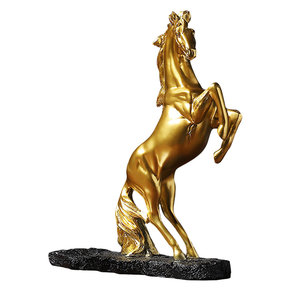 Resin Golden Horse Wine Rack Storage Figurine Creative Animal Modern Stand For Wine Bottle Holder Home Decoration