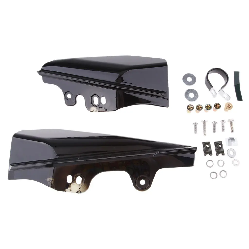 Black Mid-Frame Air Deflectors for Harley Electra Glide FLHTC FLHTK FLHTCU