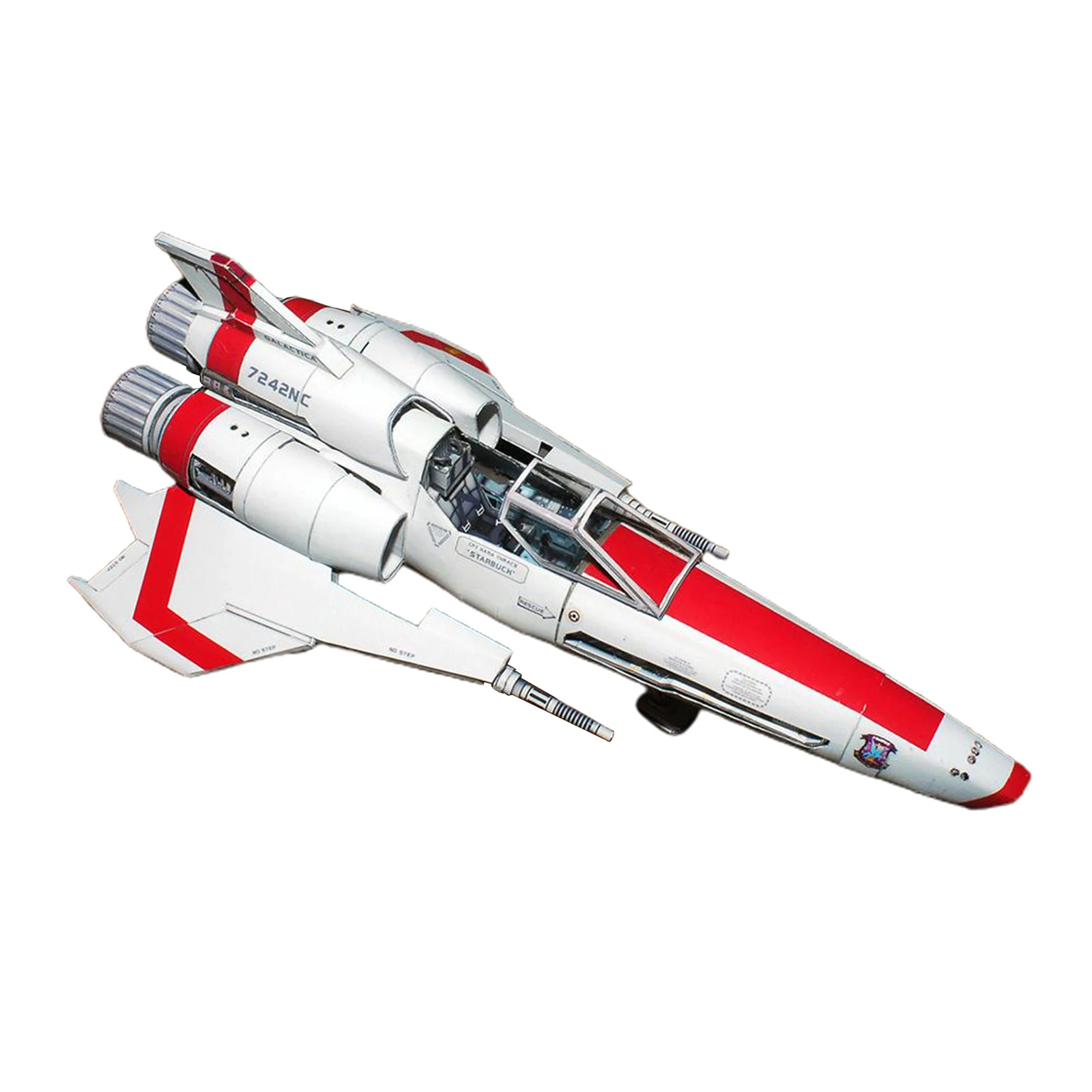 Battlestar Galactica  Mk II Ship 3D Paper Model Kit Spaceship DIY Spacecraft Crafts, 15x9cm, not suitable for novices.