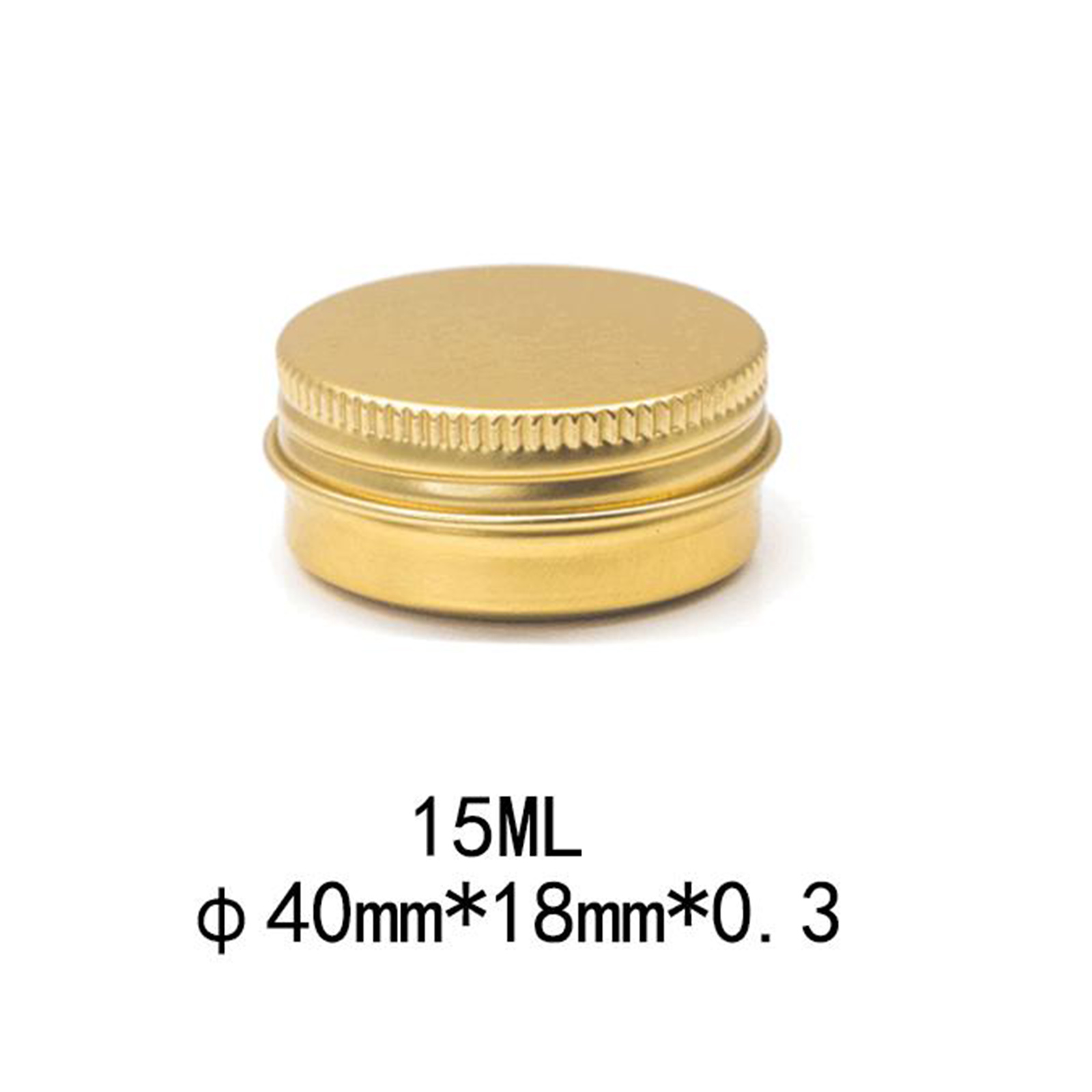 24Pcs 15ml Aluminum Round Empty Refillable Bottles Tin Cans Box Gold Cream Jar Pot Case Screw Thread Lid Lip Balm Container