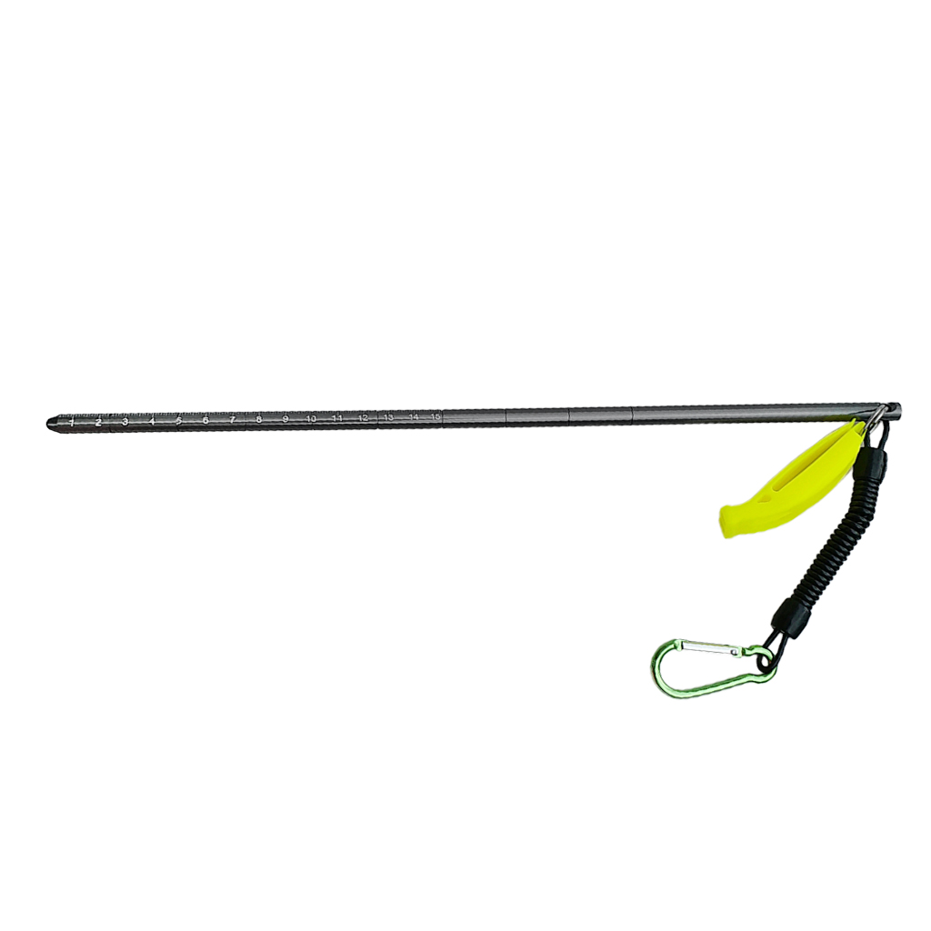 Aluminum reef stick 34cm diver pointer with spiral cable for diving, snorkeling,