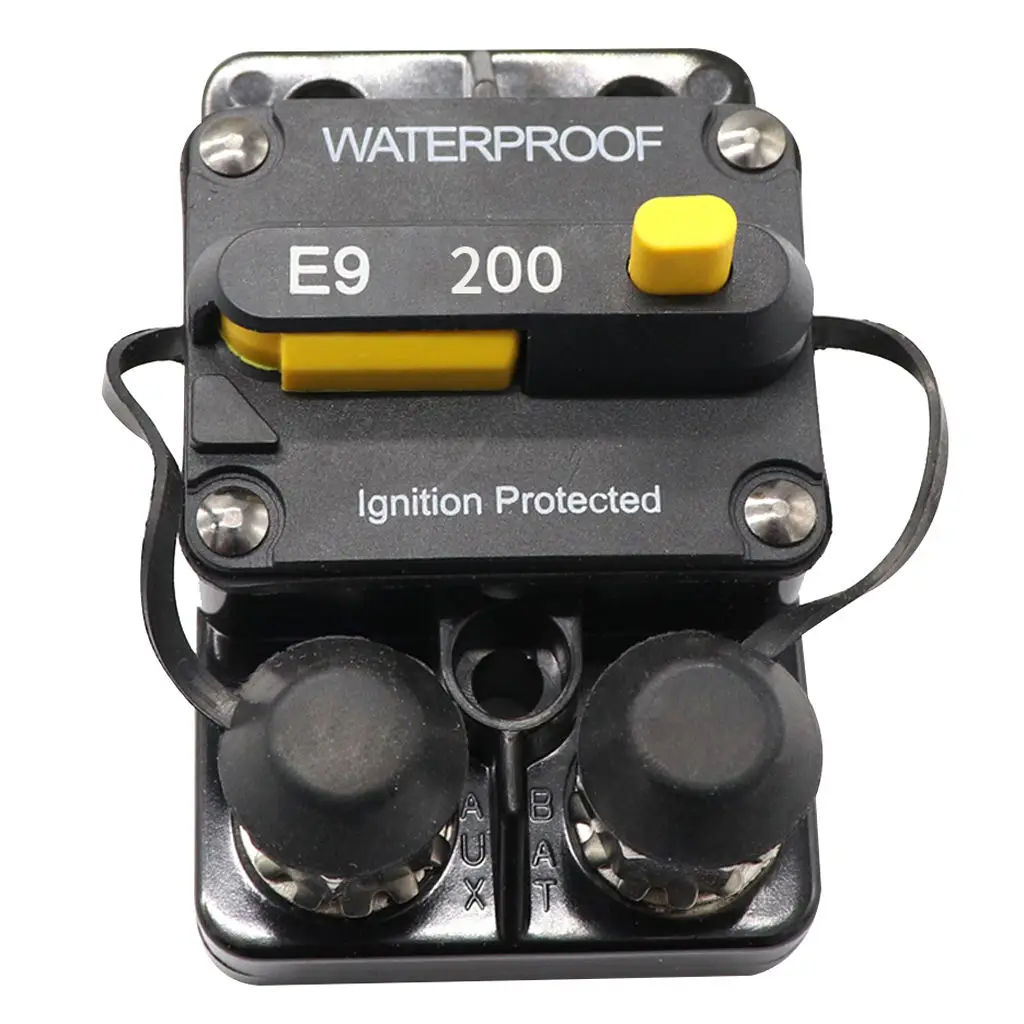 200A Circuit Breaker Switch with Manual Reset Waterproof for Marine Car
