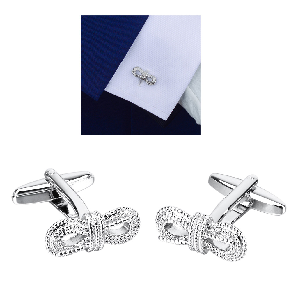 Men`s Cufflink Fashion Christmas Tree Decoration Shirt Gift-Bow