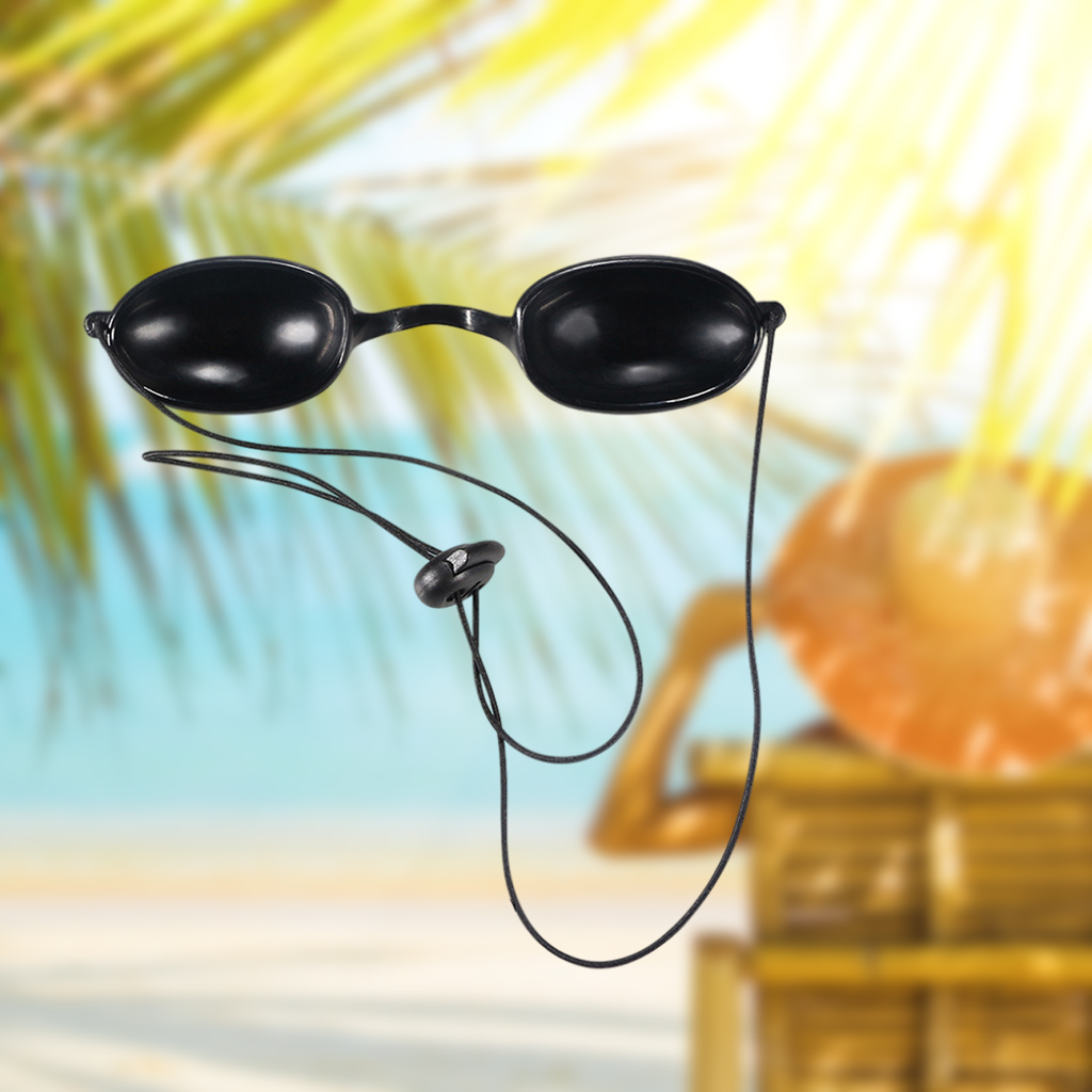 Eyeshields Flexible Tanning Bed Goggles Eye Protection Black Eyeshield Sticker Tanning Goggles Bed Bulbs Lamps Googles