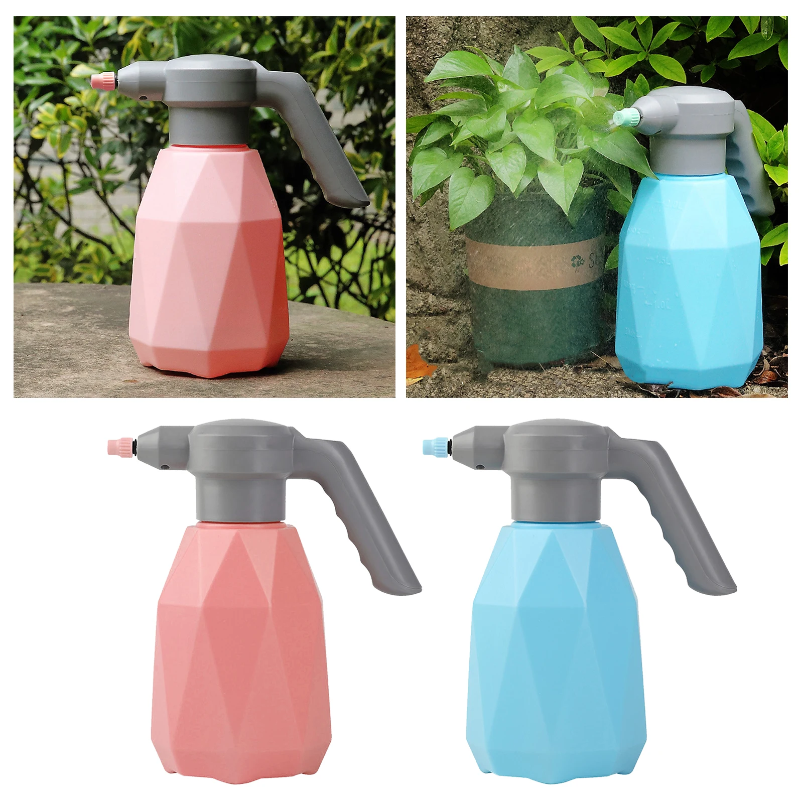 USB Rechrageable Electric Spray Bottle Handheld Automatic Watering Can Plant Mister Sprayer with Adjustable Nozzle 2L