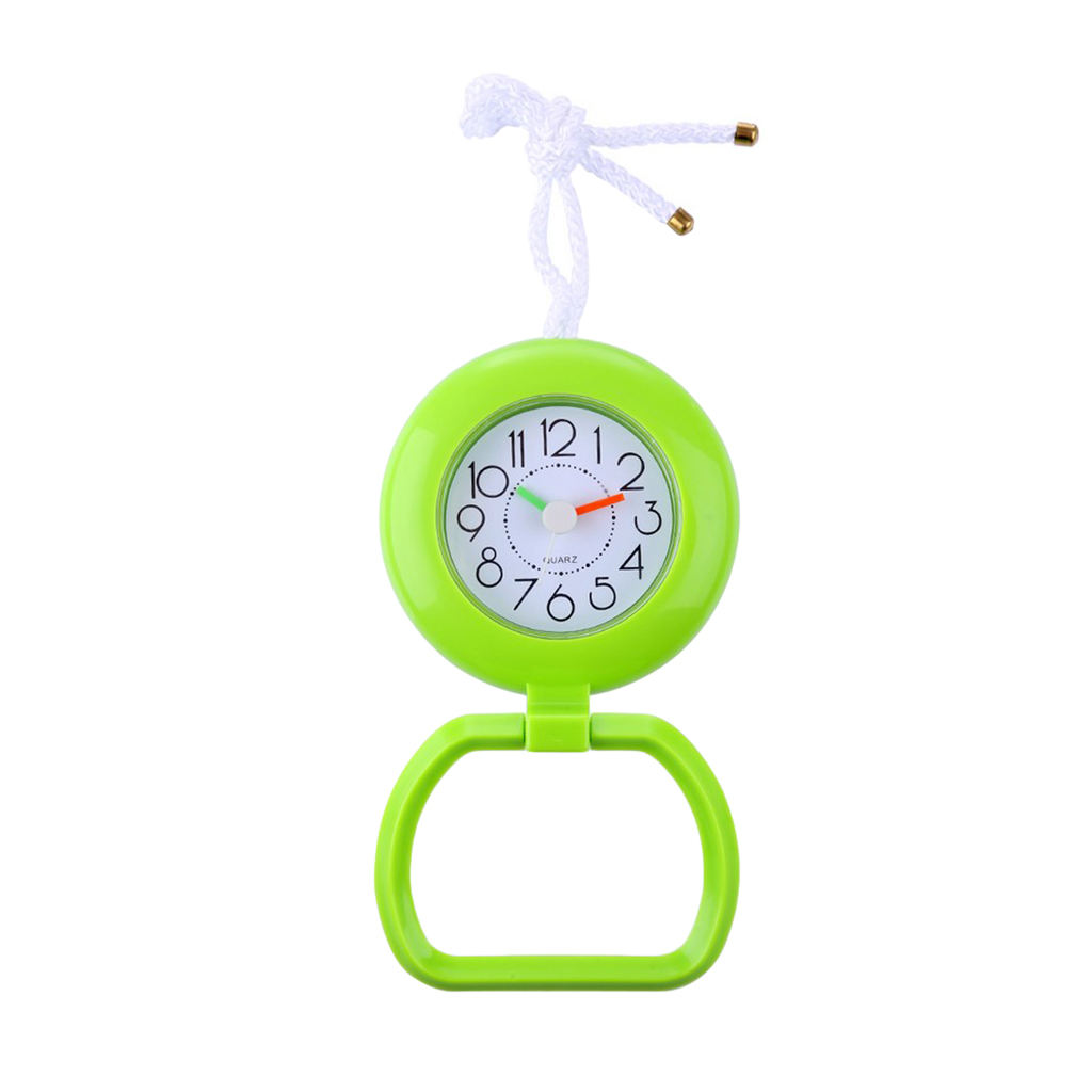 Wall Clock Bathroom Shower Slate Hanging Clock with Towel Ring Hook