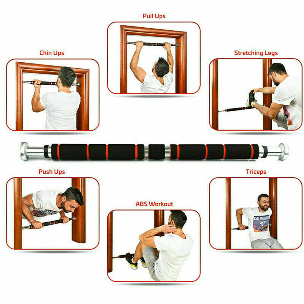 Door Bar Chin-up Bar Assembly Without Drilling for Door Frames 60-100cm, Pull Up