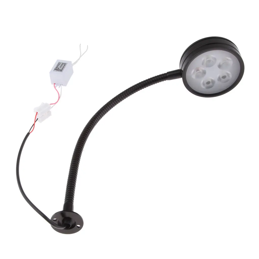 LED Map Reading Light 5W with Flexible 300mm Tube for Motorhome Boat RV Camper