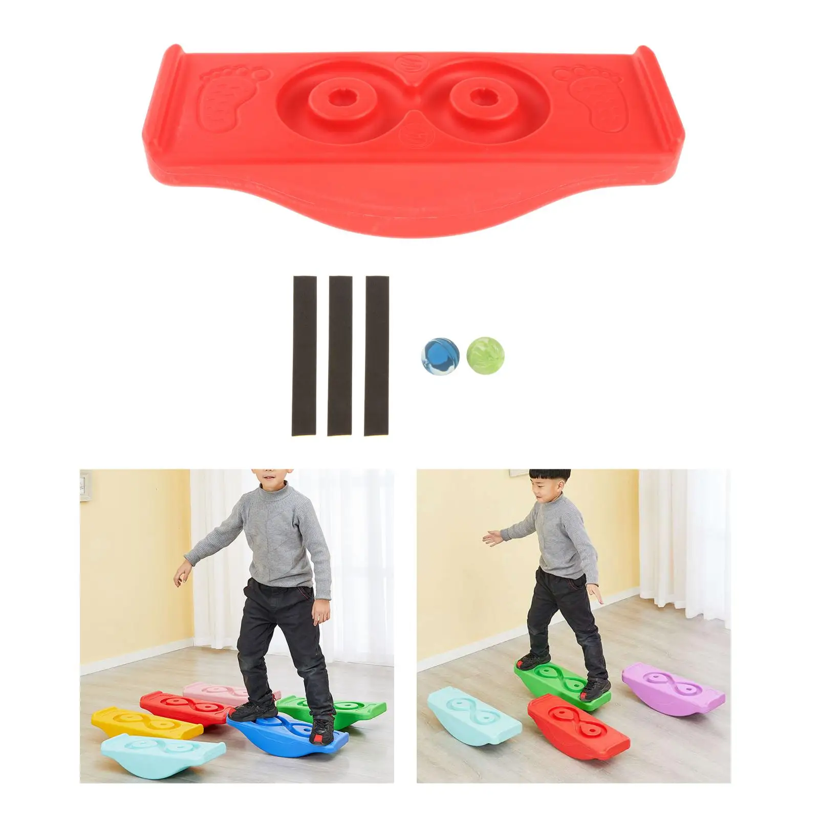 Wobbly Balance Board Sports Outside Children Kids Exercise Indoor Outdoor Seesaw Toy