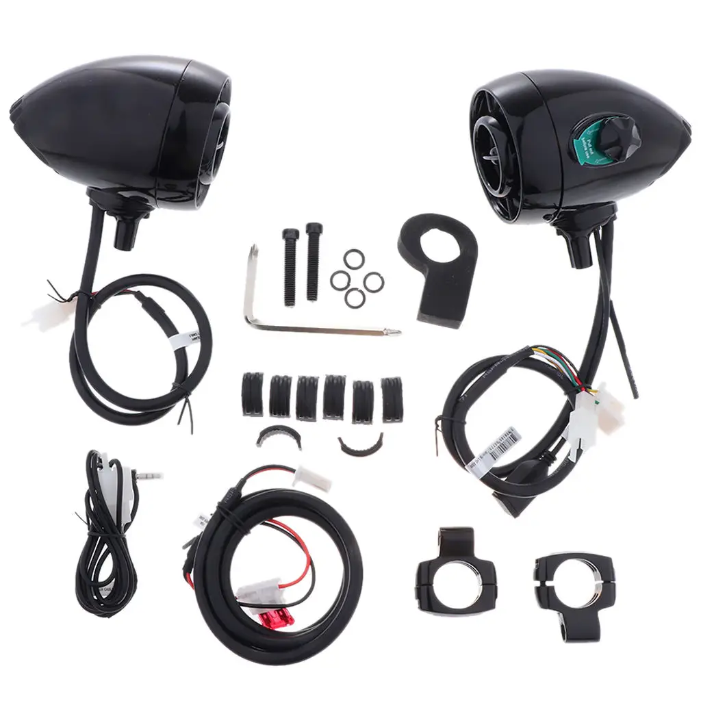 Motorcycle Bluetooth Handfree Audio System Stereo Amplifier Speaker