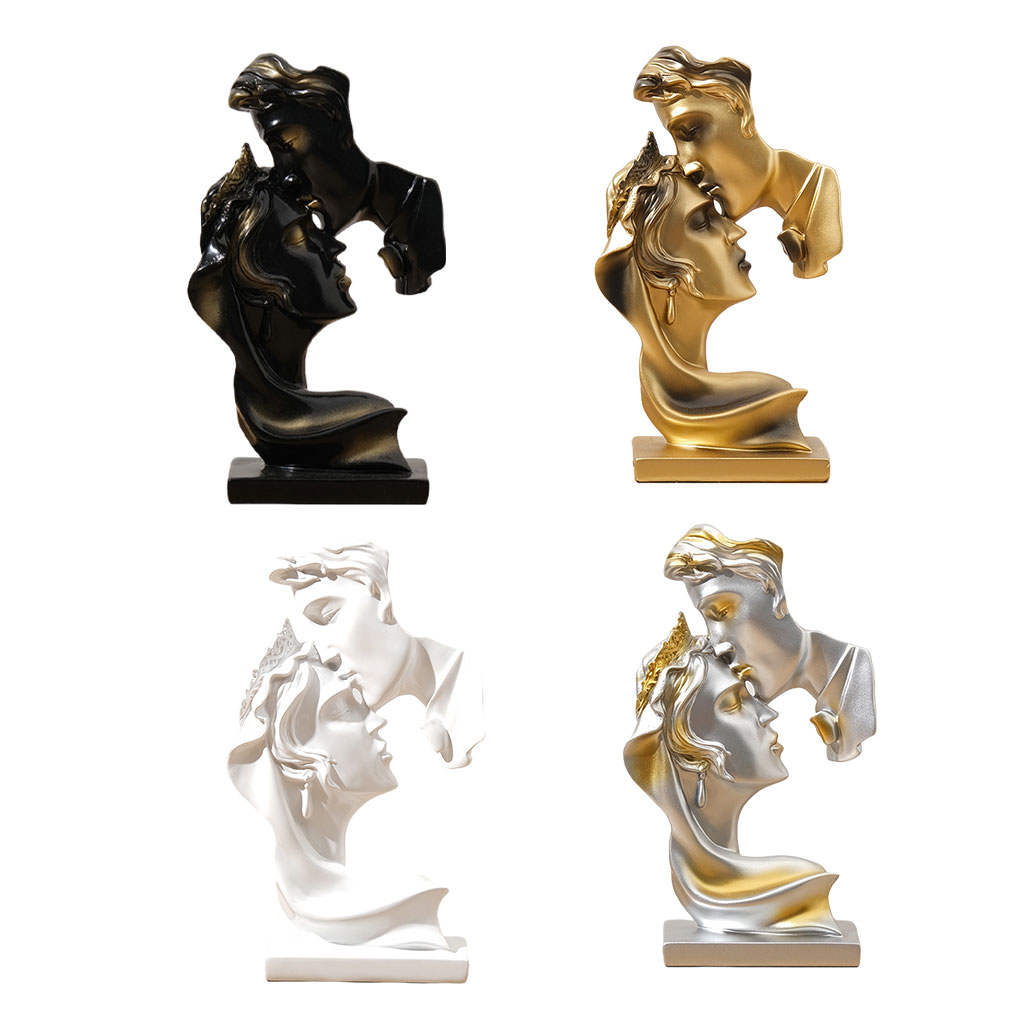 Romance Couple Statue Figurine Kissing Forehead Affectionate Couple for Wedding Gifts