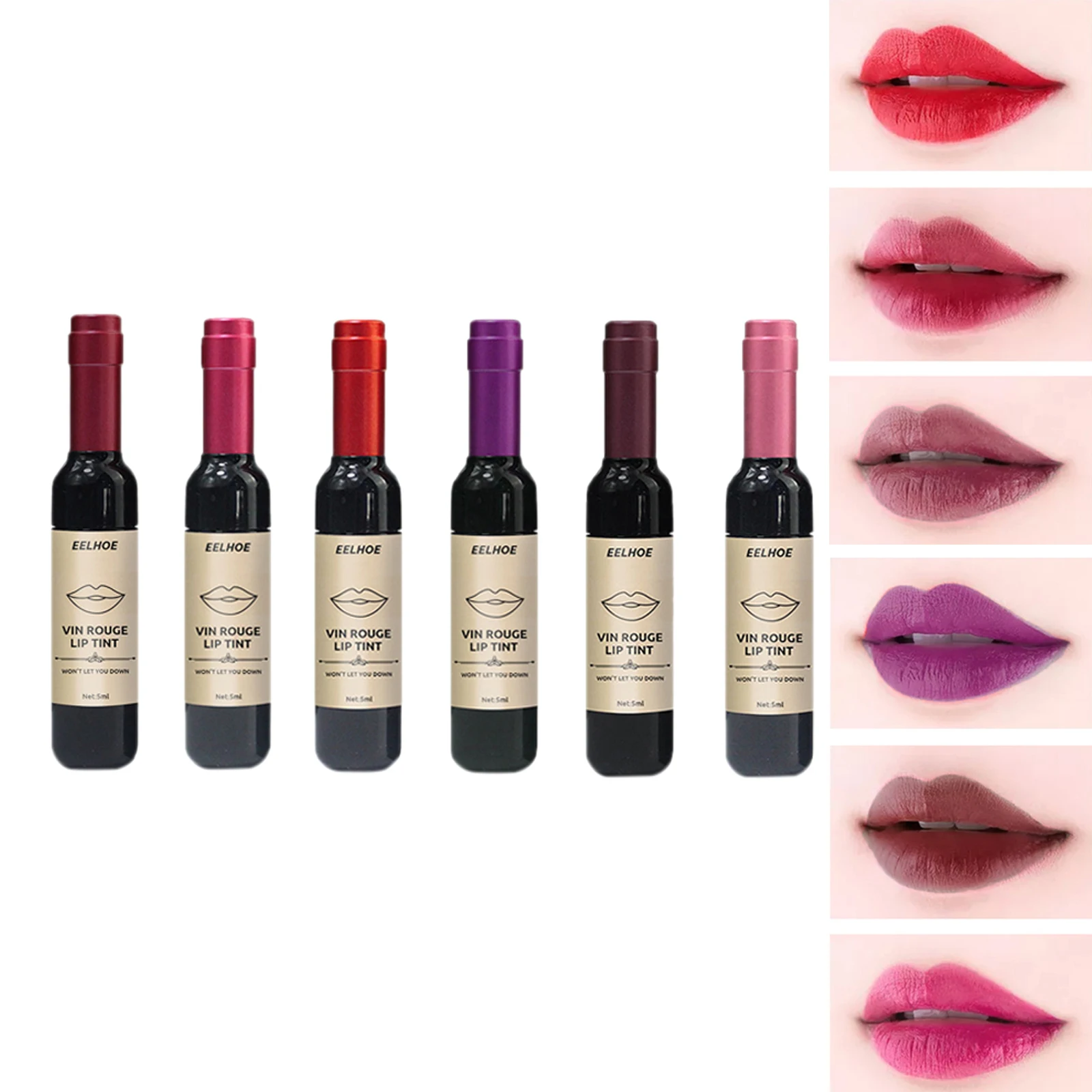 Wine Red Wine Liquid Lipstick Lady Long Lasting Make Up Gloss For Women Valentine's Day Gift Six Colors