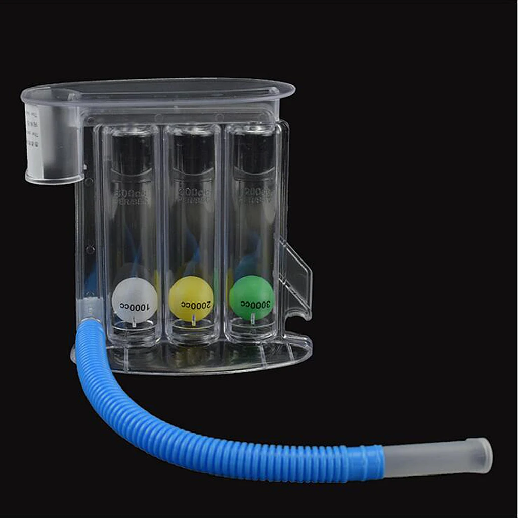 3-Ball/4-Ball  Capacity Lung Deep Breathing Trainer Exerciser Incentive Spirometer