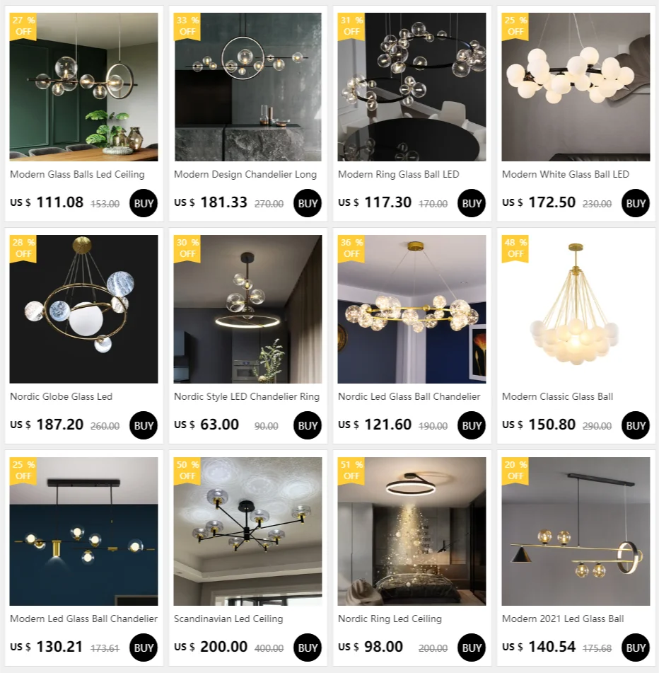 Modern Glass Ball Led Ceiling Chandelier Black Gold for Bedroom Living Dining Room Table Pendant Lamp Lusters Luminaire Lighting antique chandeliers