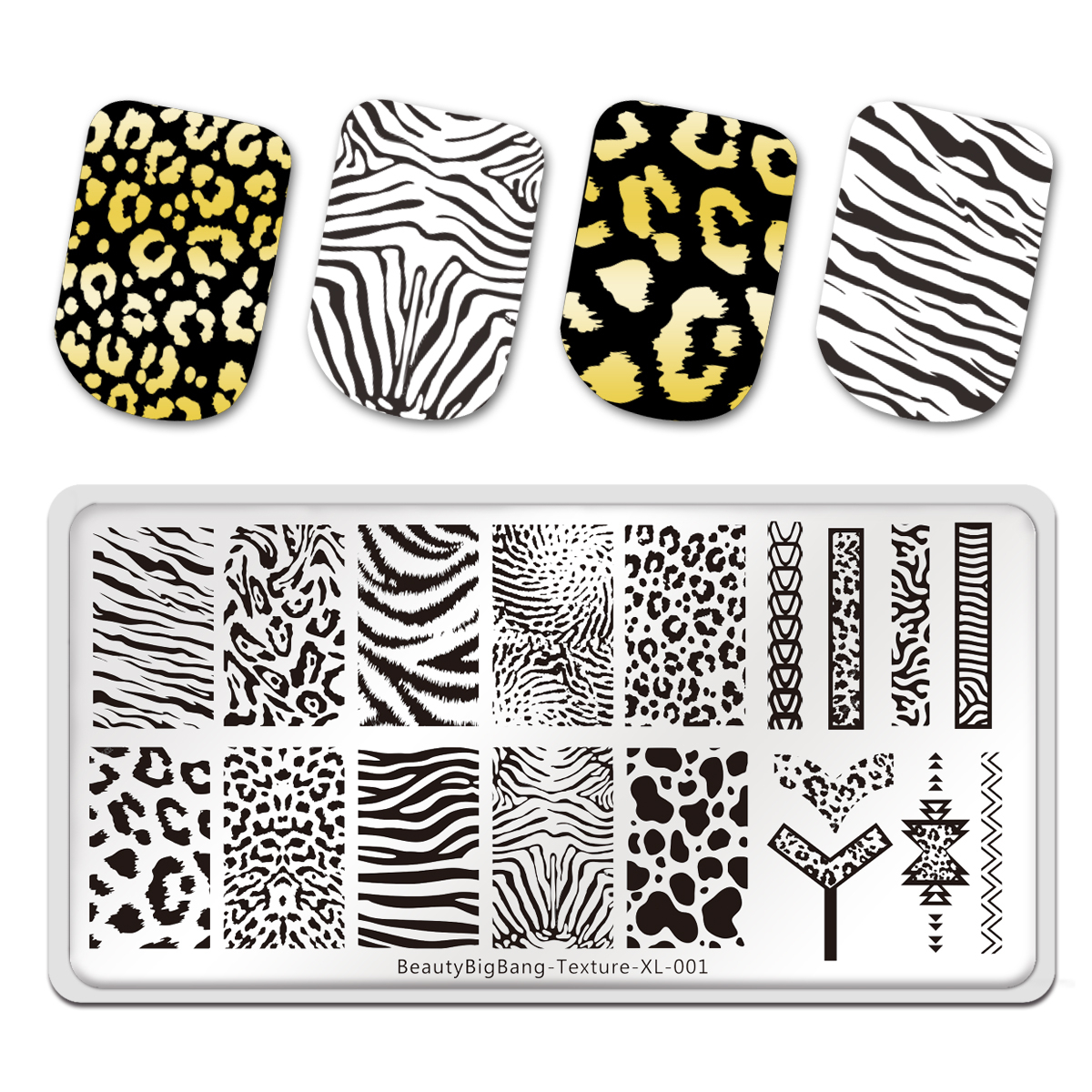 Best of BeautyBigBang Stamping Plates Tiger Zebra Leopard Print Animal Image Stainless Steel Stencil Nail Art Template Texture XL-001 Reviews & Tips