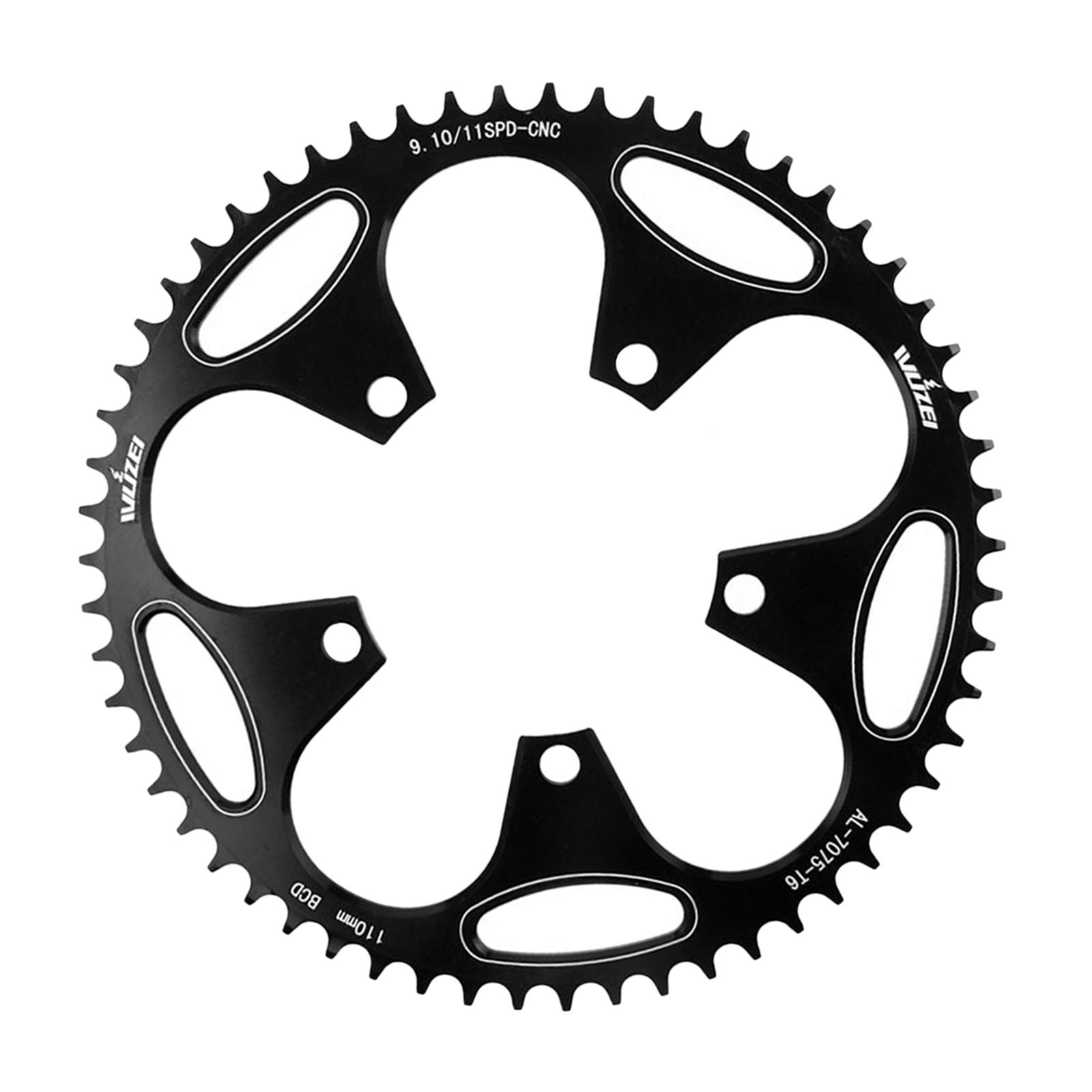 Aluminum Round Bike Narrow Wide Chainring 110 BCD 50/52/54/56/58/60T Single for Sprocket Repair Parts Crankset Accessories Road
