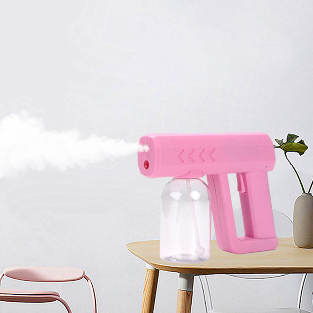 Wireless Blue Light Nano Sprayer Fogger Handheld USB Charging Sterilization Spray Gun for Home School Dorm 300ml/500ml
