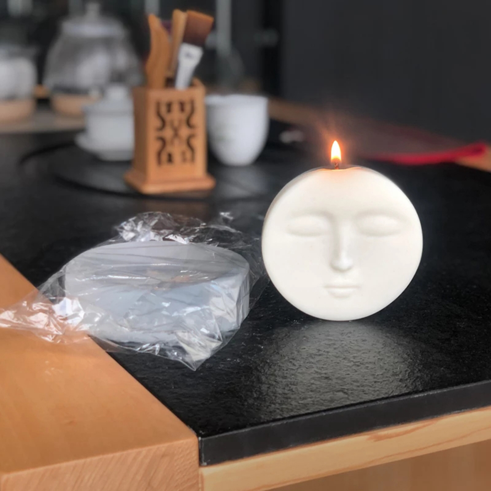 Candle Resin Mould Aromatherapy Wax Plaster Mold DIY Face Silicone Soap Mold