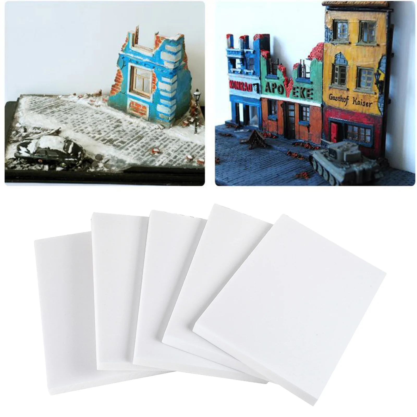 5 Pcs Foam Boards Lightweight Sign Blank Foam Board Sheet for DIY Crafts Model