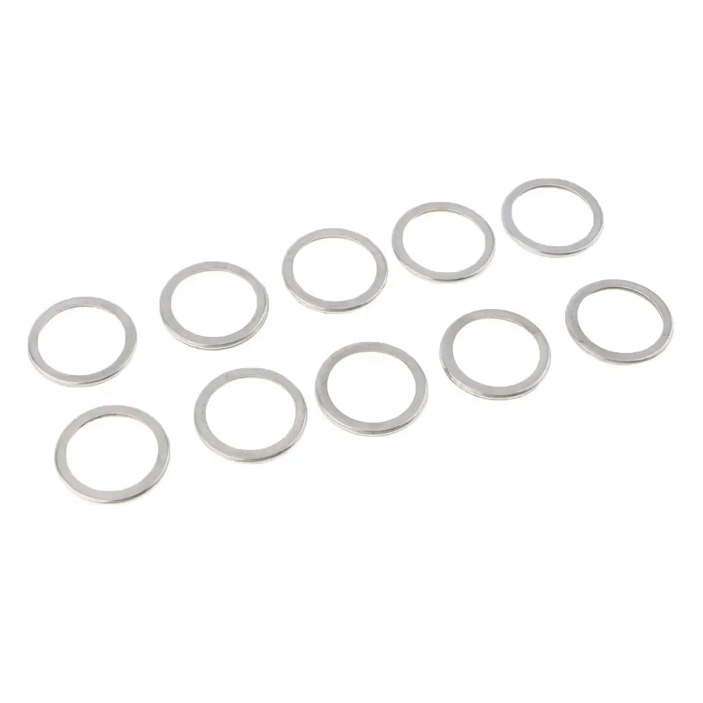 10PCS M20 Aluminum Oil Crush Washers/Drain Plug Gaskets Compatible with   11126- AA000, Silver