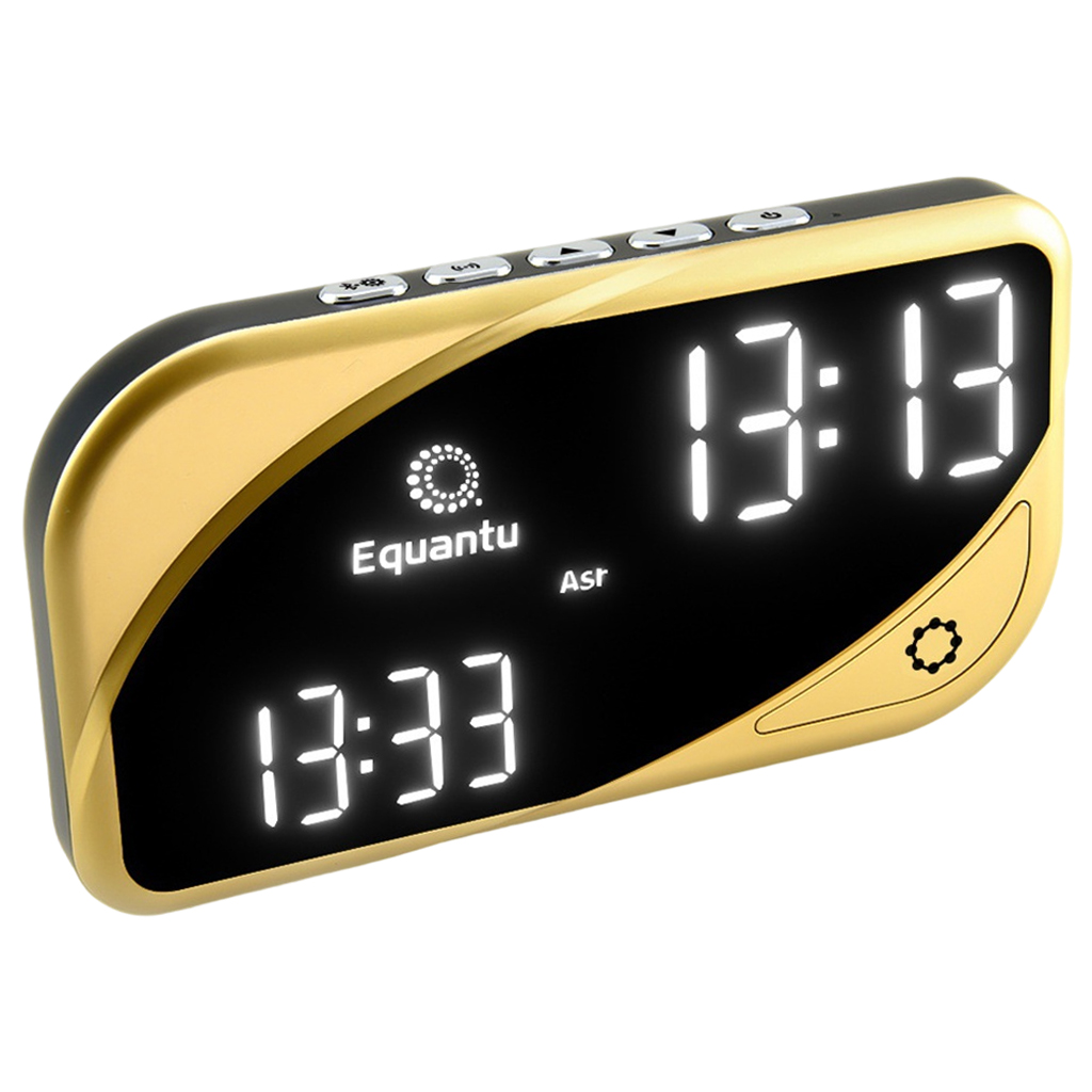 Islamic Azan Clock Table Desk Prayer Counter Islam Pray Compact Alarm Clock