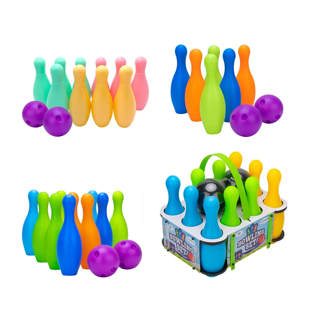 Plastic Bowling Balls Set for Kids Ages 3+ Preschoolers Boys&Girls Toy Games